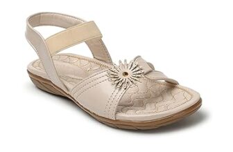 Iconics womem’s Sandal, Colour-Cream,Size-UK 3
