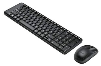 Logitech MK215 Wireless Keyboard and Mouse Combo for Windows, 2.4 GHz Wireless, Compact Design, 2-Year Battery Life(Keyboard),5 Month Battery Life(Mouse) PC/Laptop- Black