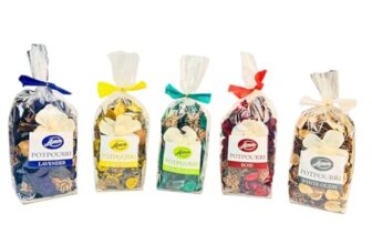 Amos Premium Potpourri Flowers Home Fragrance Pack of 5(100 gm Each) (Rose) (Jasmine) (Lavender)(Lemongrass)(White oudh)