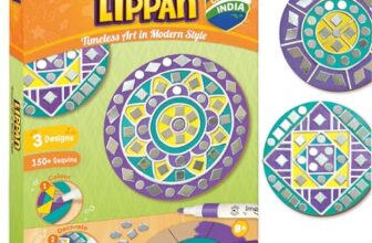 Imagimake DIY Lippan Art Kit for Girls 9-12 | Coloring & Painting Art Kit Set with Water Brush Pen & Stamps | Crafts & Gifts for Kids Age 10-12