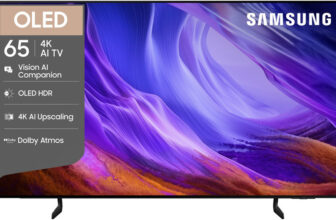 Samsung Vision AI 163 cm (65 inch) OLED Ultra HD (4K) Smart Tizen TV 2026 Edition with 4K AI Upscaling OLED HDR NQ4 AI Gen2 Processor AI Football Mode Multiple Voice Assistance Remote Control Dolby Atmos Samsung Knox Security 150+ Free Channels(QA65S85HAELXL)
