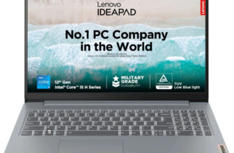 Lenovo IdeaPad Slim 3 Backlit Intel Core i5 12th Gen 12450H – (16 GB/512 GB SSD/Windows 11 Home) 15IAH8 Thin and Light Laptop(15.6 Inch, Arctic Grey, 1.62 Kg, With MS Office)