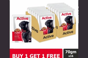 Active Gravy (16X 70g ) Chicken Liver Chunks and Real Chicken 1.12 kg (16×0.07 kg) Wet Young Dog Food