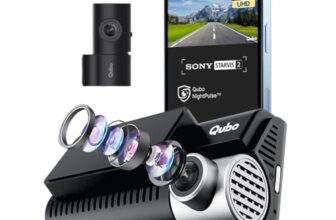 Qubo Car Dashcam Pro 3K [2026 Edition] Sony STARVIS 2 IMX675 Sensor| Dual Channel | Hero Group | NightPulse Vision | 5MP UHD Front Wide, 2MP FHD Rear | 3.2″ LCD| Built-in GPS, Wi-Fi, Mic|1TB Storage
