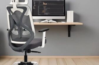 IAFA FURNITURE® Ergolux High Back Ergonomic Office & Study Chair | 3 Year Warranty | Adjustable Height, Tilt Lock, 2D Headrest, Adjustable Arms & Lumbar Support | Heavy Duty Metal Base | DIY | Grey
