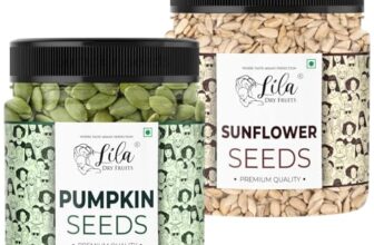 LDF Raw Pumpkin and Sunflower Seeds Combo 1 Kg Each Pack of 2 | Protein Rich Healthy Snacks | High Fiber Superfood | Immunity Booster Diet | Seeds for Eating, Roasting 2 kgs Perfect for Gifting