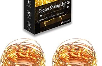 Homesake 50 LED Fairy Lights for Room Decoration Battery Operated String Lights for Home Decor, Diwali Decoration for Home, Festive Decor Items, Led Lights for Decor, Warm White (5 M-Set of 2)