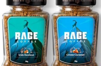 Rage Coffee Flavoured Instant Coffee Combo Pack (Irish Hazelnut & Creme Caramel) | Made Using 100% Arabica Premium Coffee | Smooth, Low Calorie, No Added Sugar | Hot & Cold Coffee | 50g each (50 * 2)