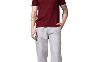 KOTTY Men’s Cargo Pants | Cotton Cargo Pants for Men | Comfortable & Stylish Cargos(Grey,28)