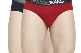 Underjeans by Spykar Men Pack of 2 Maroon & Navy Blue Solid Basic Briefs