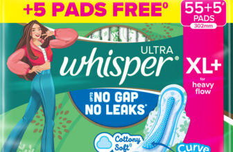 Whisper Ultra Upto No Gap No Leaks* Sanitary Pads, 60 XL+ Pads Sanitary Pad(Pack of 60)