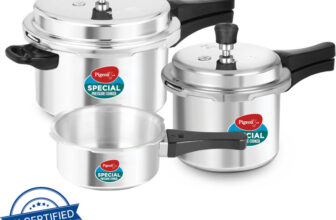 Pigeon by Stovekraft Special and 2 L, 3 L, 5 L Outer Lid Induction Bottom Pressure Cooker(Aluminium)