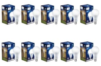 Philips 26-watt LED Bulb |AceBright High Wattage LED Bulb|Base: B22 Light Bulb for Home | Crystal White, Pack of 10