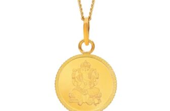 KALYAN JEWELLERS 24K (999) Purity Lord Ganesh Gold Coin Pendant 2 Gms