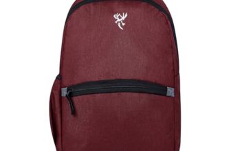 Spenz Saffron Mini Laptop Casual Backpack for Office School & College | Bag for Men & Women (Red)
