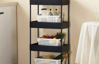 HomeQueen Plastic Kitchen Trolley(Pre-assembled)