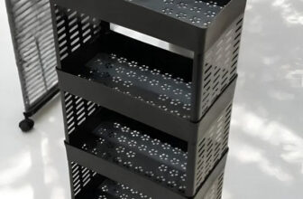 HomeQueen Multi-Purpose Plastic Storage Organizer 4-Tier Rack with Wheel Bathroom & Office Plastic Kitchen Trolley(DIY(Do-It-Yourself))