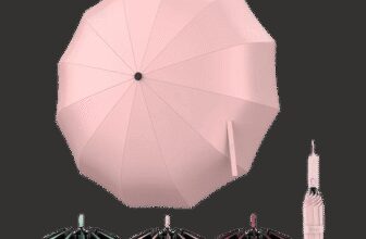 XBEY 10 RIBS Pink Umbrella for Men,UV Coated for Rain with Auto Open and Close Umbrella(Pink)