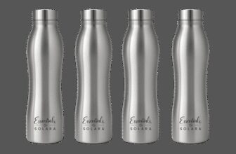 Solara Water Bottle 1 Liter for kids, Fridge, Office, 1000 ml Stainless Steel Bottle(Pack of 4, Silver)