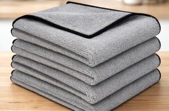 Cutting EDGE 300 GSM Microfiber Car & Bike Cleaning Cloth Set of 4, Thick Soft, Lint-Free Scratch-Free, Super Absorbent, Reusable Cleaning Cloth for Drying & Polishing (40×30 cm, Grey)