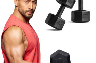 SLOVIC PVC Dumbbells Set for Home Gym | 5 Kg | Set of 2 | Fixed Weight Dumbbell(10 kg)