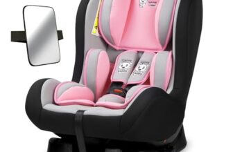Lifelong Cuppy Car Seat for Baby 0-7 Yrs, 3-24 kg | Rear-Facing for Infants, Premium European Standard Safety ECER44/04 Certified, 3 Recline, 5 Point Harness, Rear View Mirror (LLCCS011)