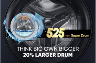 Haier 9 kg 5 Star with Powered by AI-DBT, PuriSteam, 525 mm Super Drum, Inbuilt Heater, AI DBT Washer Fully Automatic Front Load Washing Machine Black, Blue(EFL90-DM14IBIEBK)