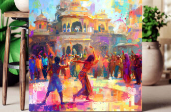 Indianara Canvas 24 inch x 24 inch Painting(With Frame)