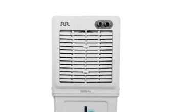 RR BLISSAIR AIR COOLER 70 Ltr|Desert Air Cooler with High Air Delivery | Honeycomb Pads | 4-Way Air Deflection | Vertical Auto Swing | Castor Wheels | Inverter Compatibility |1 Year Warranty by RR