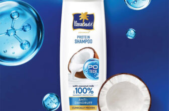 Parachute Advansed Protein Shampoo | with Coconut Milk | Anti Dandruff | Paraben free(340 ml)