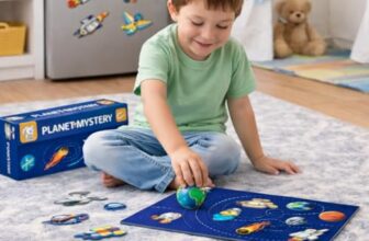 Storio Magnetic Solar System Puzzle Box | Montessori Space Theme Educational Toy for Kids 2 3 4 Years | Learn Planets with 41+ Magnets | Fun STEM Learning Activity Game for Boys & Girls