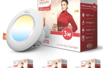 Murphy Plastic 3W Aura Led Deep Junction Box 3-In-1 Color Changing Light (Cool White/Warm White/Natural White Pack of 4)