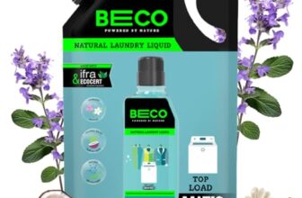 Beco Natural Liquid Detergent Top Load – 2L Refill Pack | Tough Stain Removal | Lavender & Vanilla Freshness | Retains Brightness & Shine | Chemical Free | Top Load Washing Machine Detergent Liquid