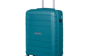 Nasher Miles Lisbon Hard-Sided Polypropylene Cabin Luggage 20 inch | 55cm | 8 Wheels Small Trolley Bag for Travel | Suitcase (Green)