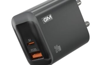 GM G+ 24W Dual-Tone Fast Charger | PD 3.0 + QC 3.0 + PPS | USB-C&A Dual Port | Smart Power Allocation | Advanced Protection for iPhone, Samsung, Pixel Series, Tablets,|1 Year Warranty