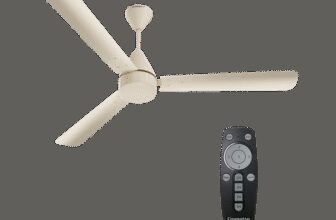 Crompton Energion Hyperjet | BLDC Technology | Remote Control with 2 Year Warranty Energy Saving 1200 mm Ceiling Fan(5 Star | Ivory | Pack of 1)