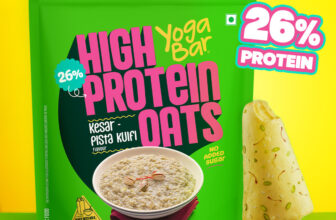 Yogabar High Protein Oats, Kesar Pista Kulfi, 26g Protein, No added Sugar Pouch(1 kg)
