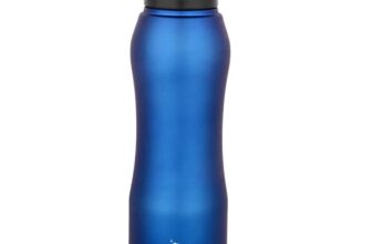 PEARLPET Sportskool Slim Stainless Steel Single Wall Water Bottle 750ml | Leakproof, Durable, Reusable | For Gym, School, Office, Fridge Use | Pack of 1 (Blue)