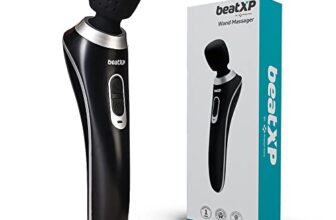 beatXP Intense Smart Vibration Wand for Personal Body Pain Relief Waterproof, Cordless Head Massager, Travel Lock Mode and Smart Memory Technology, 1 Year Warranty, Battery Powered, Black