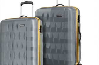 ARISTOCRAT Comet Set of 2 Trolley Bag 56, 66cm, Small+Medium Hard Luggage, 8-Wheel Suitcase Cabin & Check-in Set 8 Wheels – 26 inch