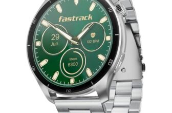 Fastrack Dezire FX1 PRO Fashion Smart Watch, 1.43″ AMOLED, 466*466 Pixel Resolution, SingleSync BT Calling, AI Voice Assistant, 100+ Sports Modes & Smartwatch Faces, Upto 5 Day Battery, IP68 (Sliver)