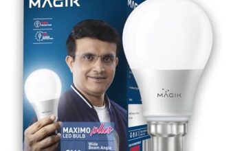 MAGIK Maximo Plus 9W LED Bulb | Cool White (6500K) | B22 Base | Energy Efficient with 4kV Surge Protection | Long Life LED | Pack of 1
