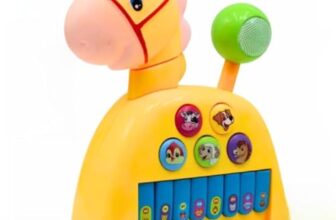 Storio Musical Light & Sound Horse Piano with 5 Modes of Animal Sound (Colour May Vary)| Soothing Melodies| Interactive Modes| Spinning Wheel| Ideal Gifting Option