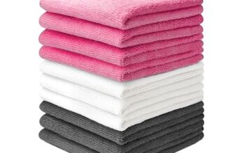 SOFTSPUN Microfiber Cleaning Cloths, 10 pcs 30x35cms 280GSM Highly Absorbent, Lint and Streak Free, Multi – Purpose Wash Cloth for Car, Window, Stainless Steel.