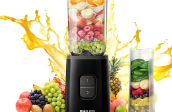 PHILIPS Mini blender 350 W Juicer(HR2602/90 | 2 Jars | With Variable Speed Control Perfect for Smoothies, Mixing & More | Black)