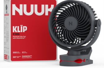 Nuuk KLIP with 2 Year Warranty BLDC Motor, Silent Operation 127 mm Table Fan(Serene Grey | Pack of 1)