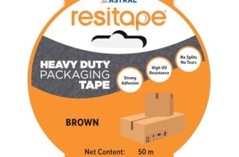 Astral Resitape BOPP Brown Tape | 50 mtr x 48 mm x 0.048 mm | Packaging Tape | Excellent Grip & Adhesion | High Strength & Durability | Suitable For Heavy Load, DIY
