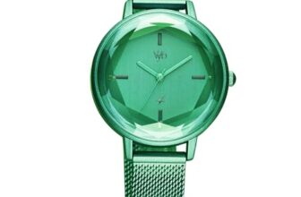 Fastrack Vyb Aurora Quartz Analog Green Dial Stainless Steel Strap Watch for Girls-FV60010QM03W