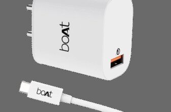 boAt 18W Power WCD QC3A Charger combo (Type C )(White, Cable Included)