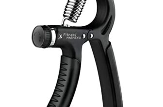 Fitness Mantra® Weight Adjustable Hight Quality Hand Gripper for Men & Women |Hand Grip|Finger Exerciser|Power Gripper|Hand Exerciser Equipment|Hand Strengtheners|Black| 10KG-60KG|,Polypropylene